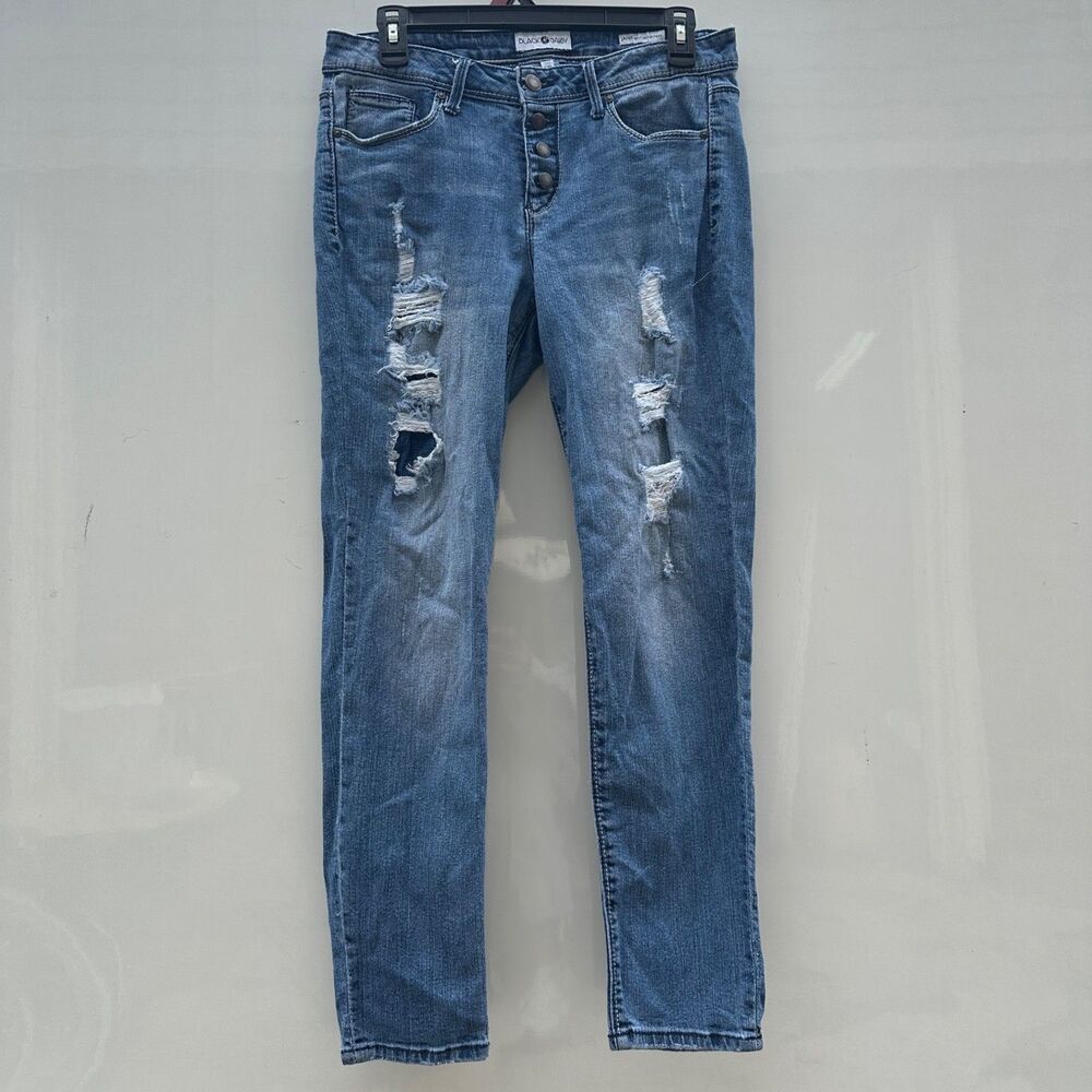 Black Daisy Jamie Relax Skinny Blue Denim Womens Jeans Size 9/29
